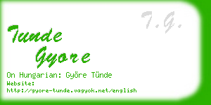 tunde gyore business card